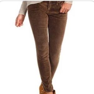 FREE PEOPLE  Dark Brown Corduroy Skinny Jeans